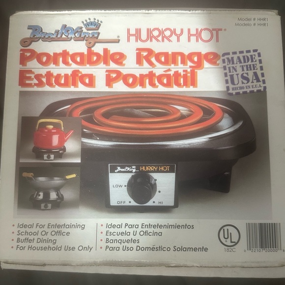 VINTAGE BROIL HURRY HOT BUFFET RANGE, MODEL Broil King Model # HHR1 New - Picture 1 of 3